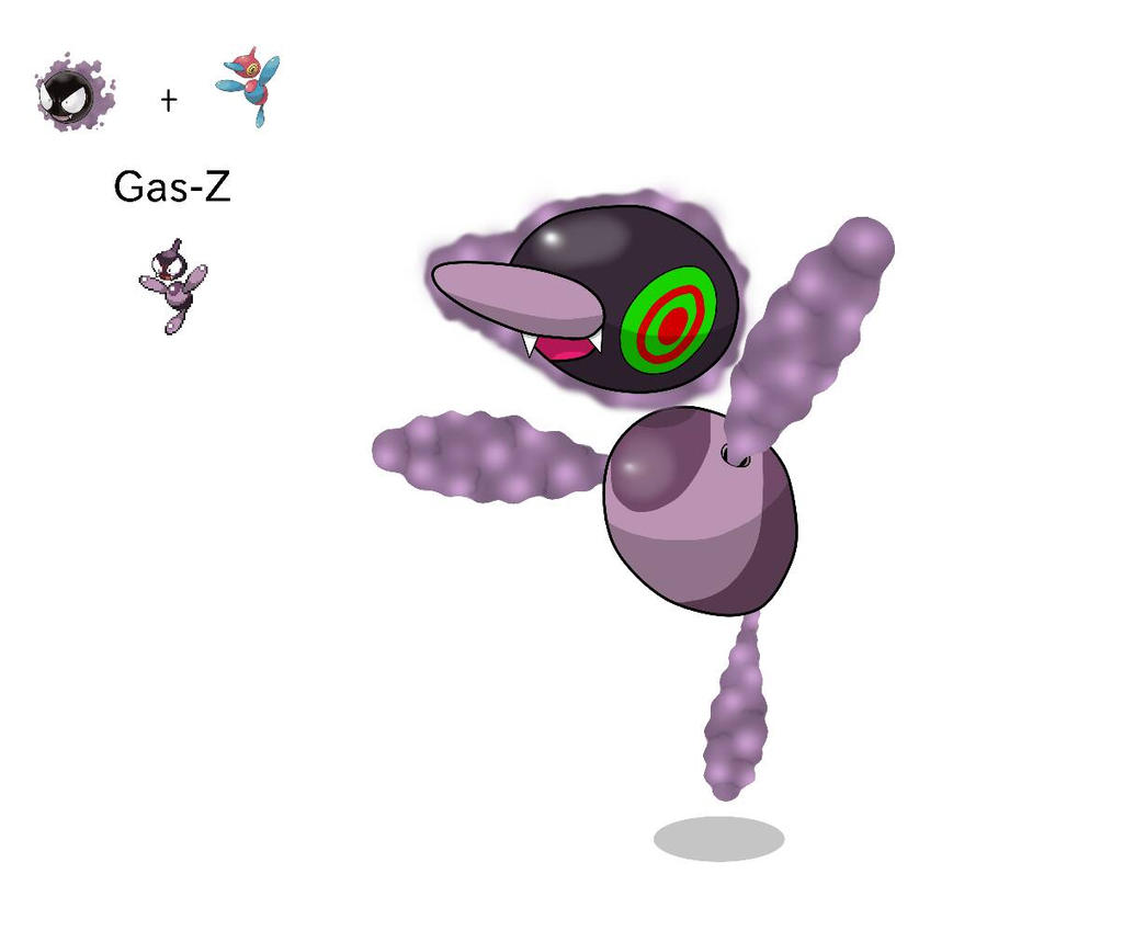 Pokemon fusion Gas-Z by LeafeonSGriffon on DeviantArt