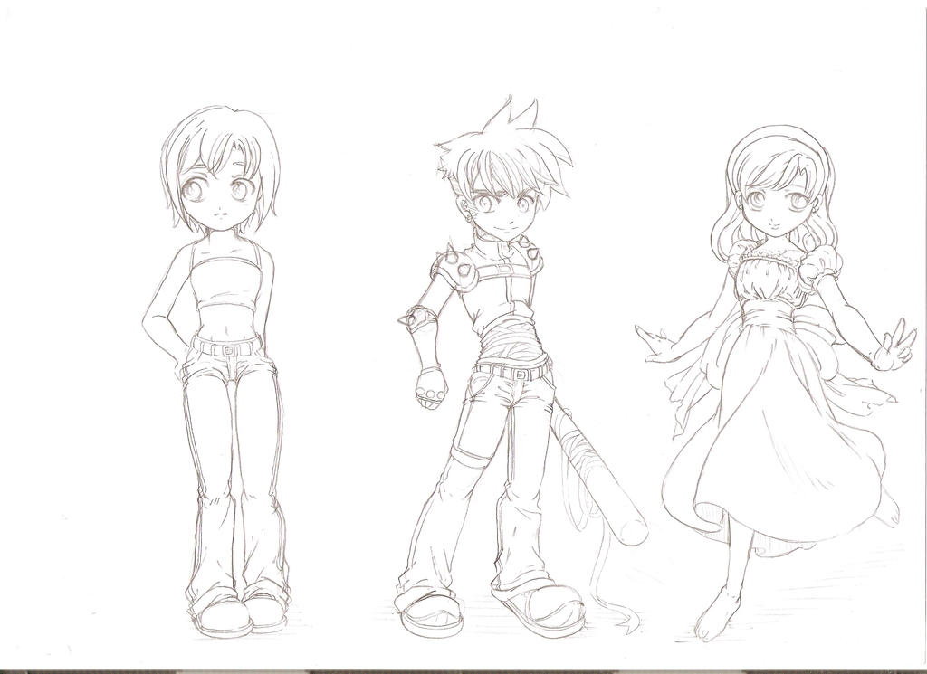 The Chibi Character sketch XD