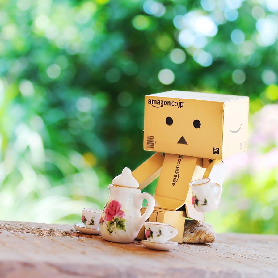 Danbo Drinking Tea All Alone