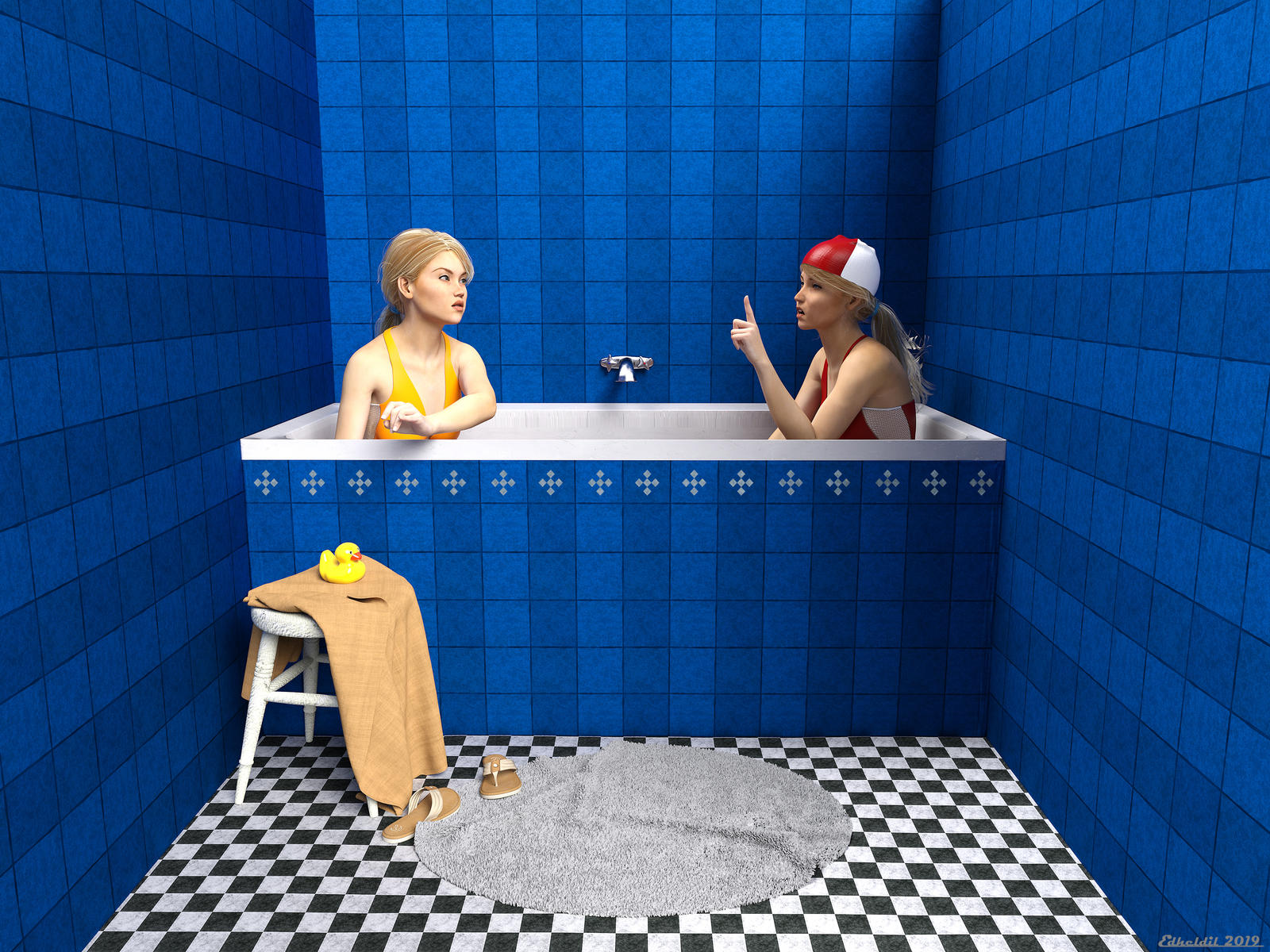 The duck stays outside! by Edheldil3D
