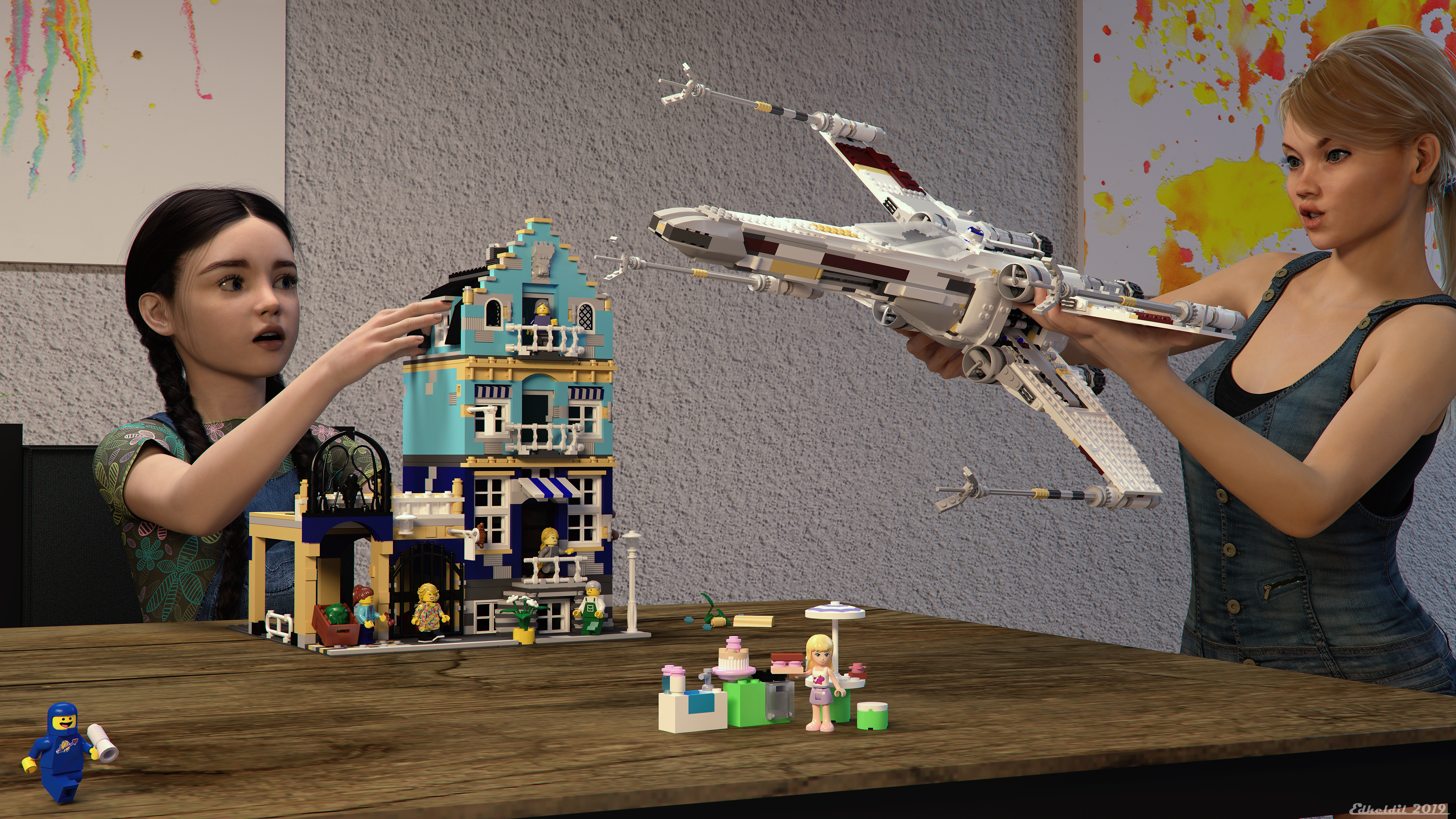 Playing with Lego by Edheldil3D