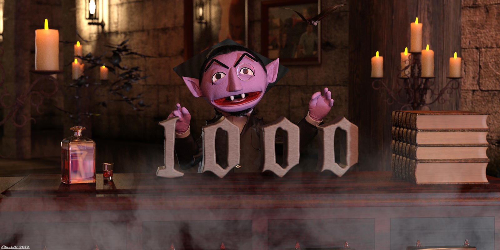 The Count has counted! 1000+ by Edheldil3D