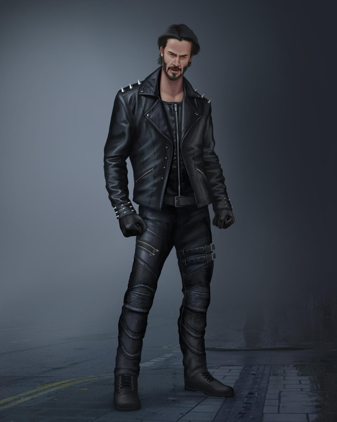 Keanu Reeves as Ghost Rider concept art by Dfellow69 on DeviantArt