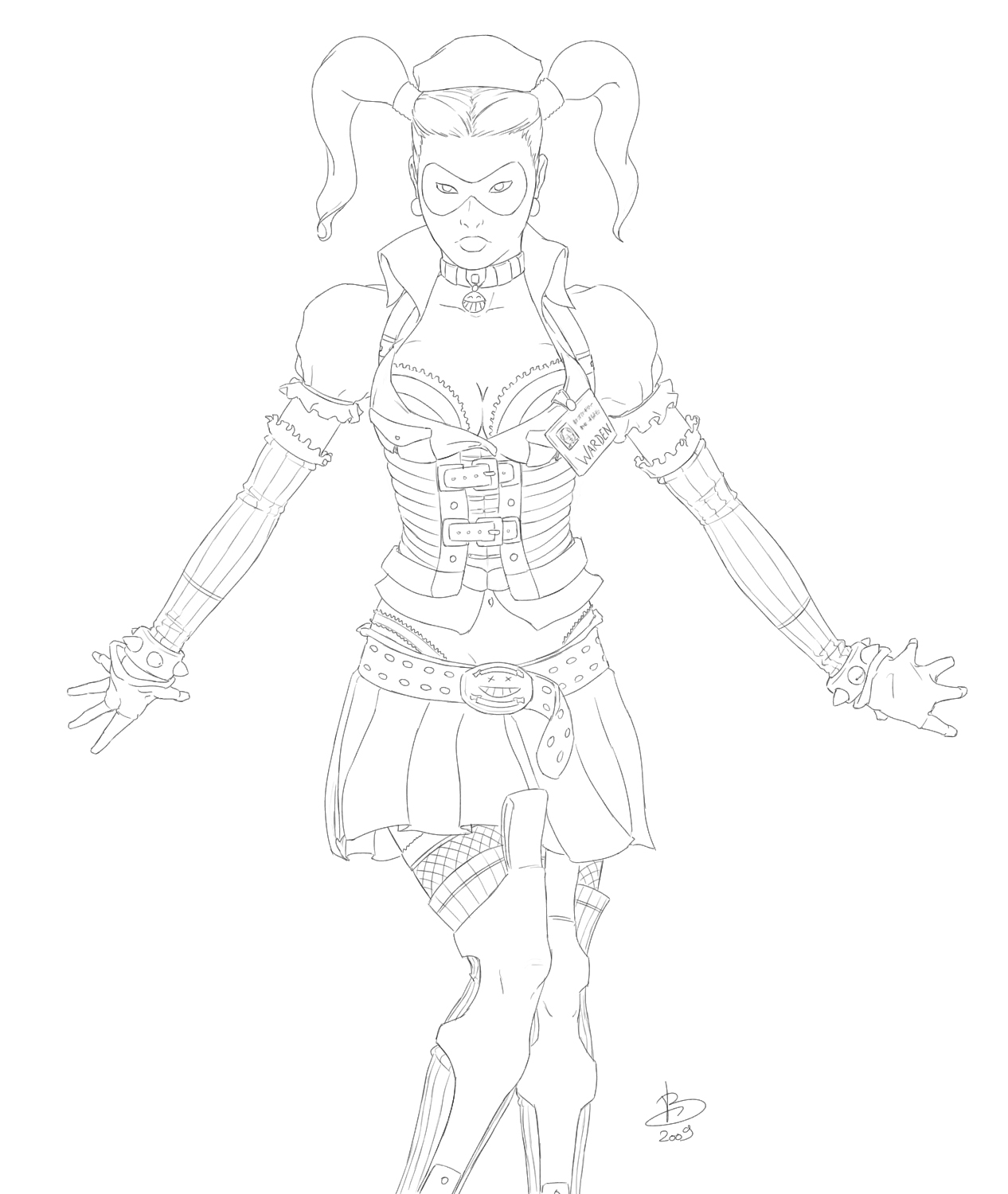 Harley Quinn Lineart