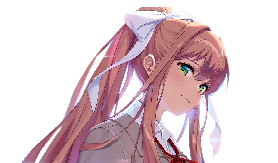 Monika (Doki Doki Literature Club Plus) Render by StarmanEli on DeviantArt