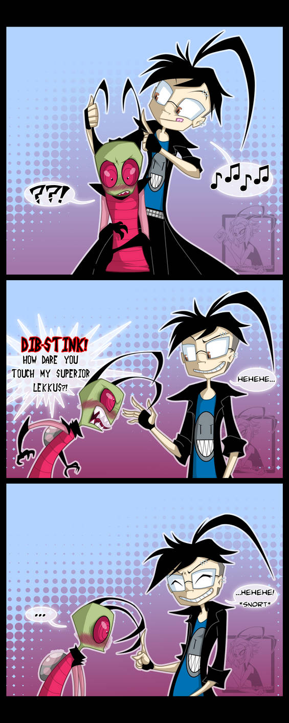Invader Zim Lekku Touching by ShaBiest on DeviantArt