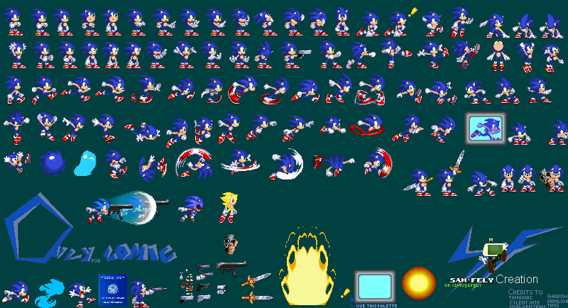 Sonic SPRITES SHEET for comics by s2mu31fely8 on DeviantArt