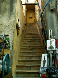 stairway in the flea market