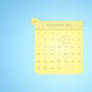 yellow fantastic calendar .psd