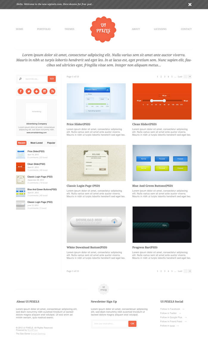Uipixels.Com interface Design by emrah-demirag