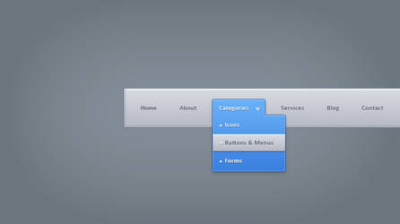 Drop Down Menu Free .PSD