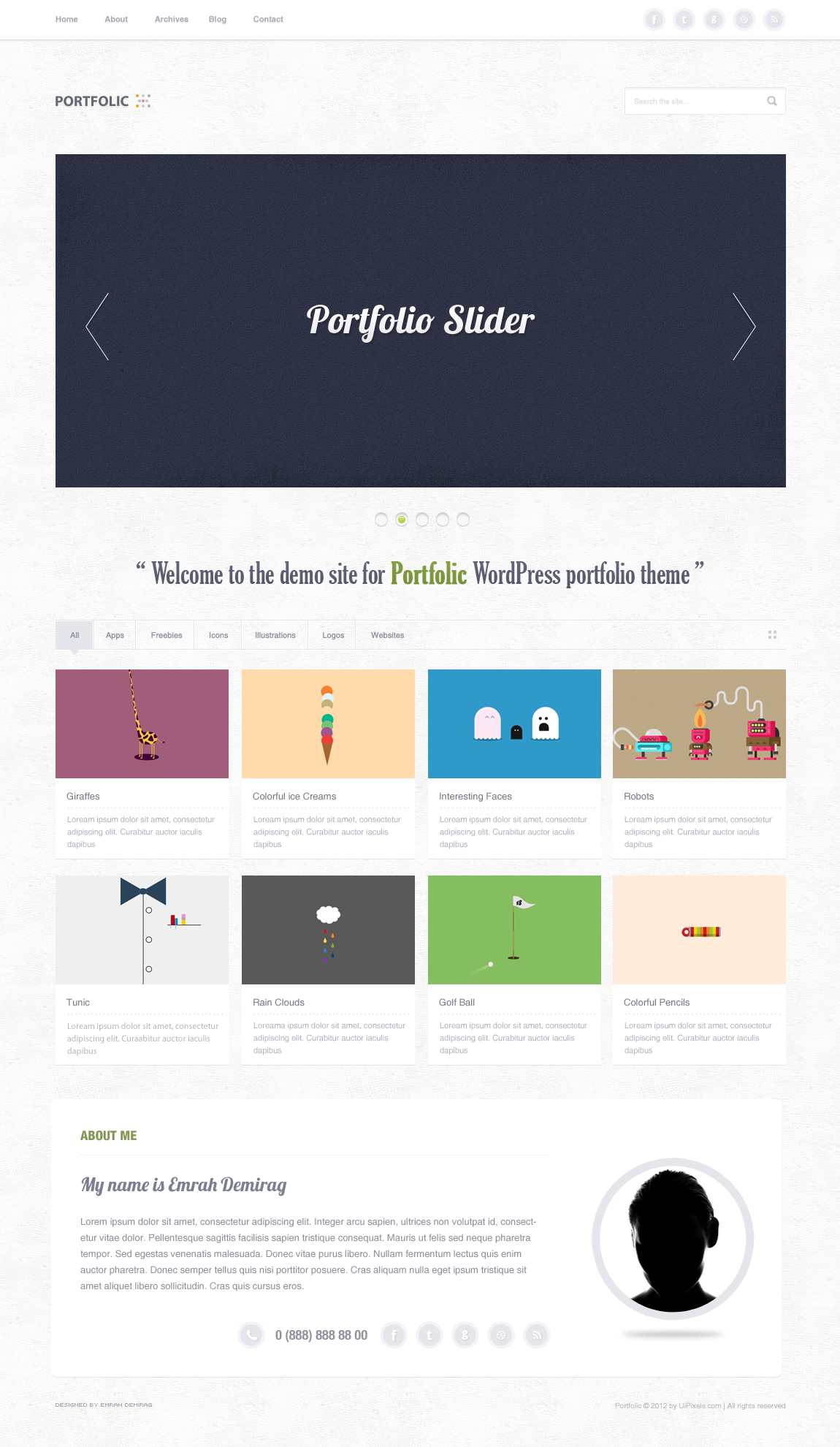 Portfolio Theme Free .PSD