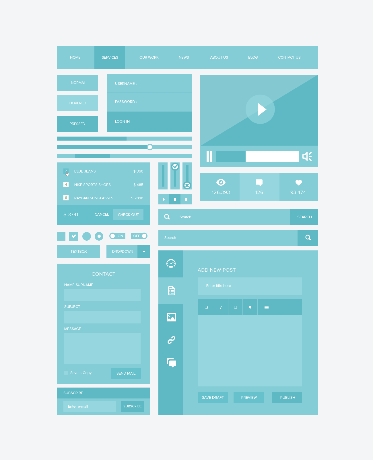 Responsive Ui Kit Free .PSD