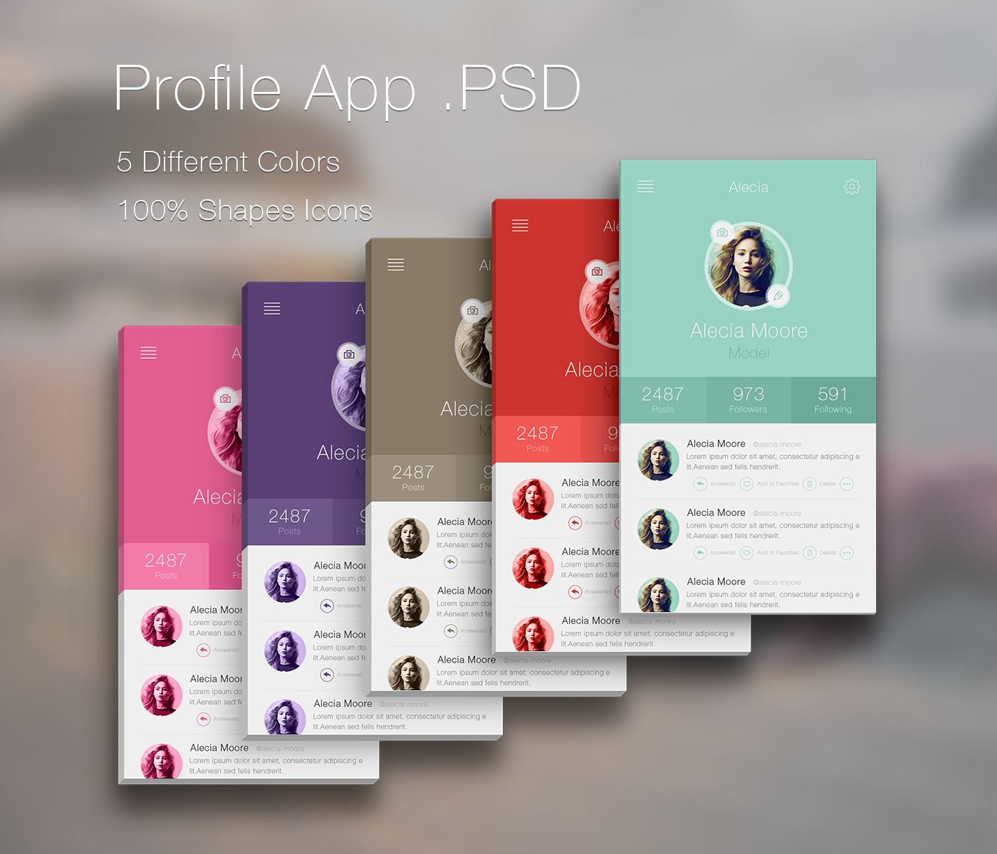 iphone profile app free psd by emrah