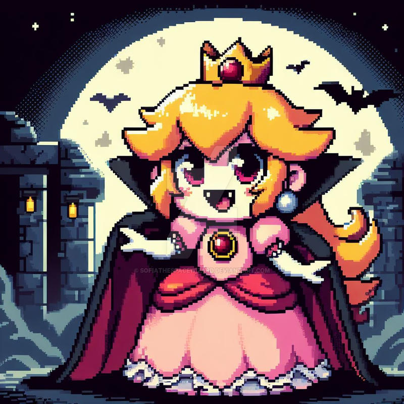 128 Bit Princess 8-Bit Spooky Princess Peach (Open) Adoptable by SofiatheSpaceWizard on ...