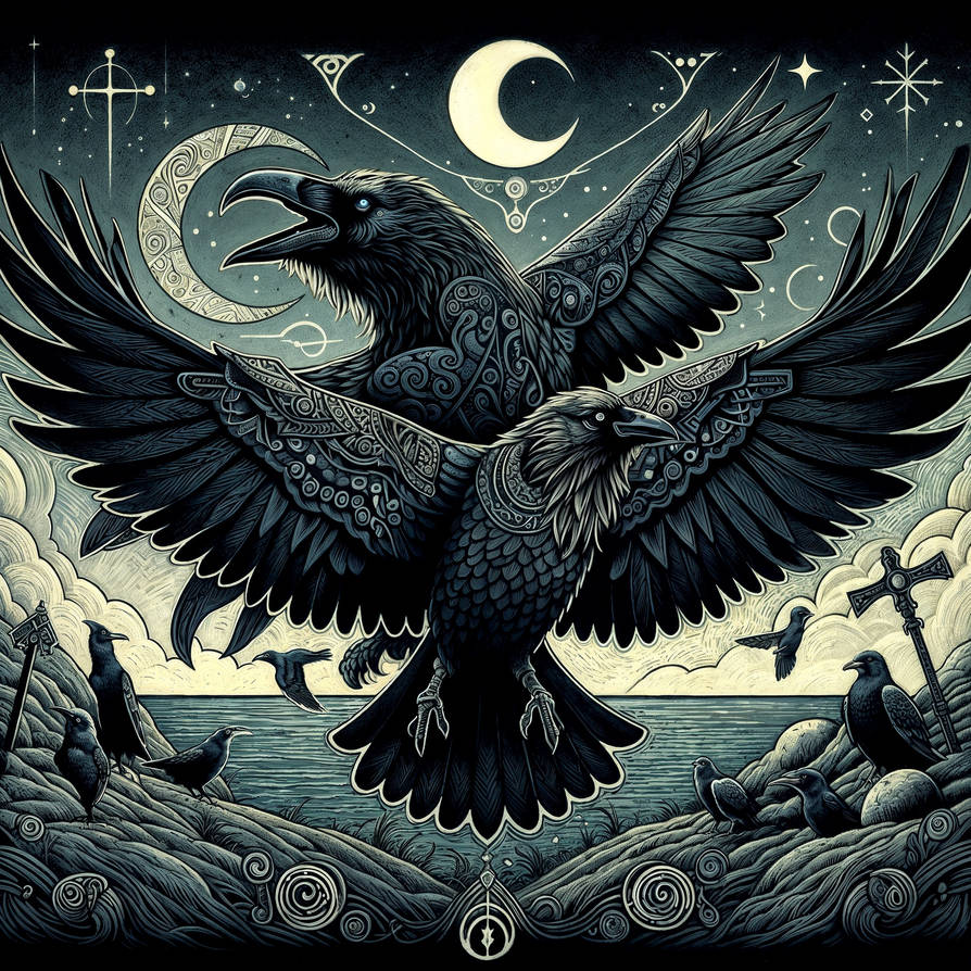 Huginn Vector Huginn and Muninn by SofiaofArendelle on DeviantArt