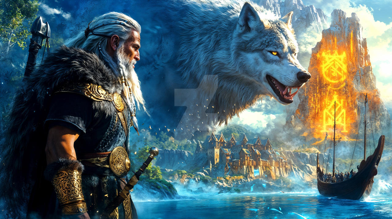 Odin and Fenrir