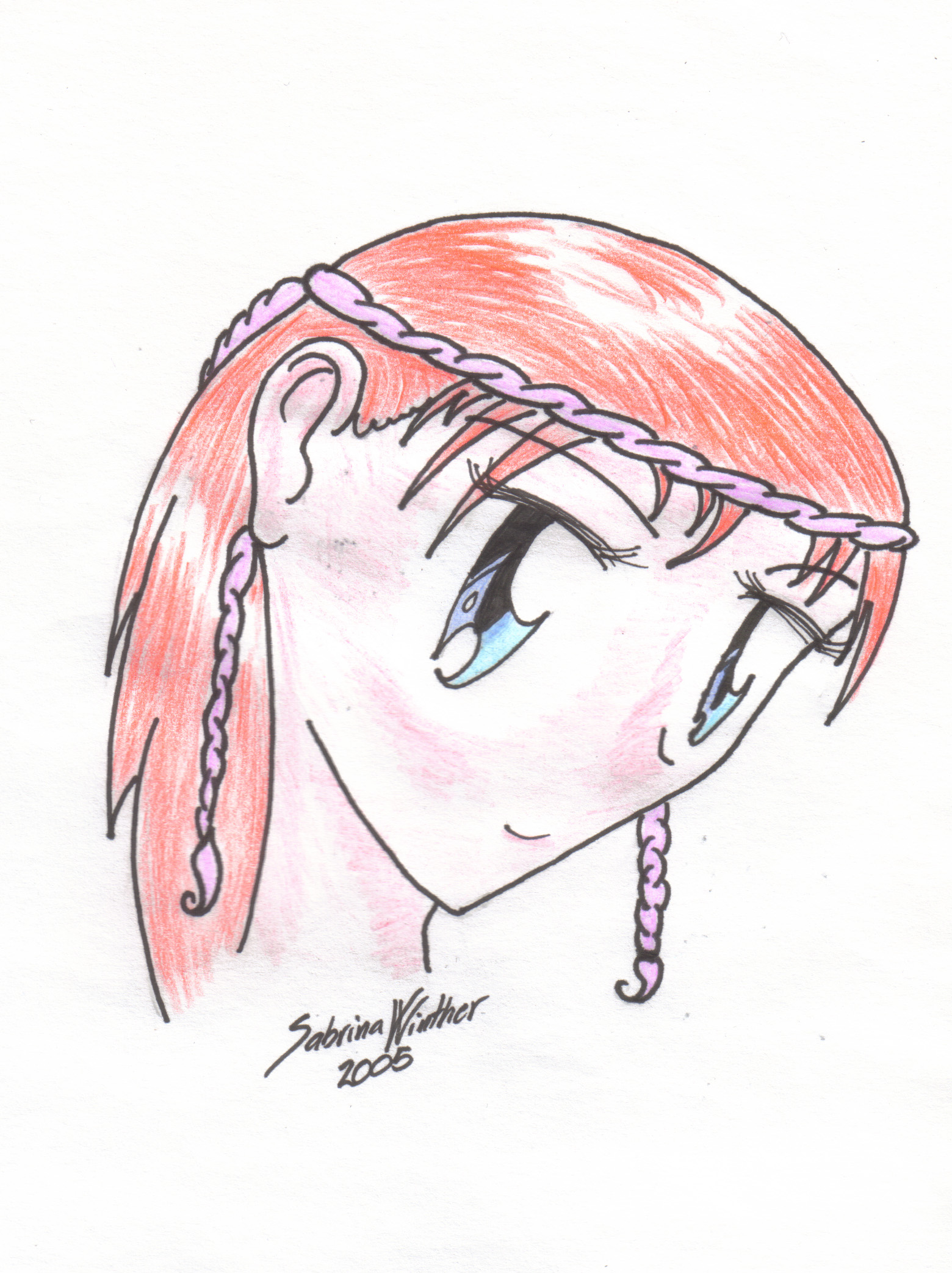 Manga Braided Girl