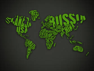 World Map Green