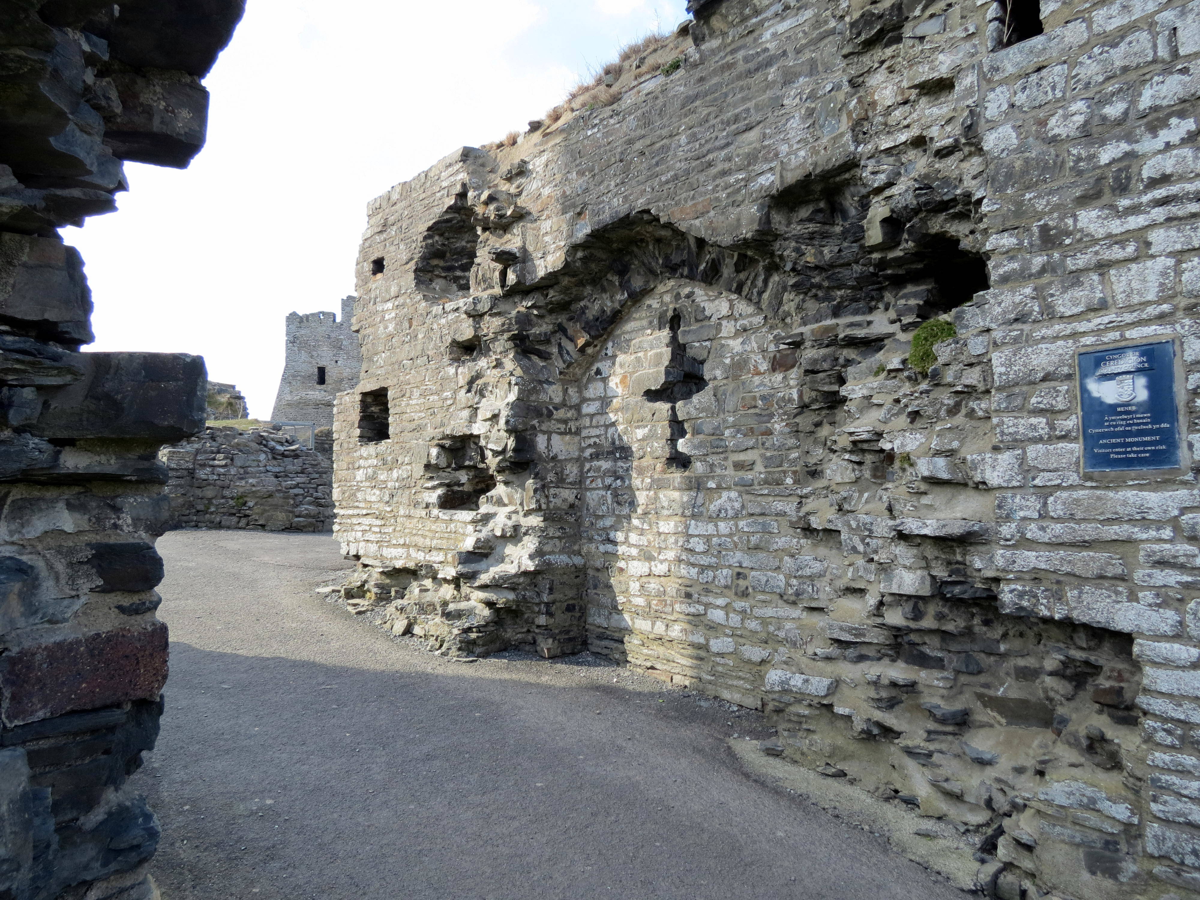 Aberystwyth castle ,sea front M/Wales,