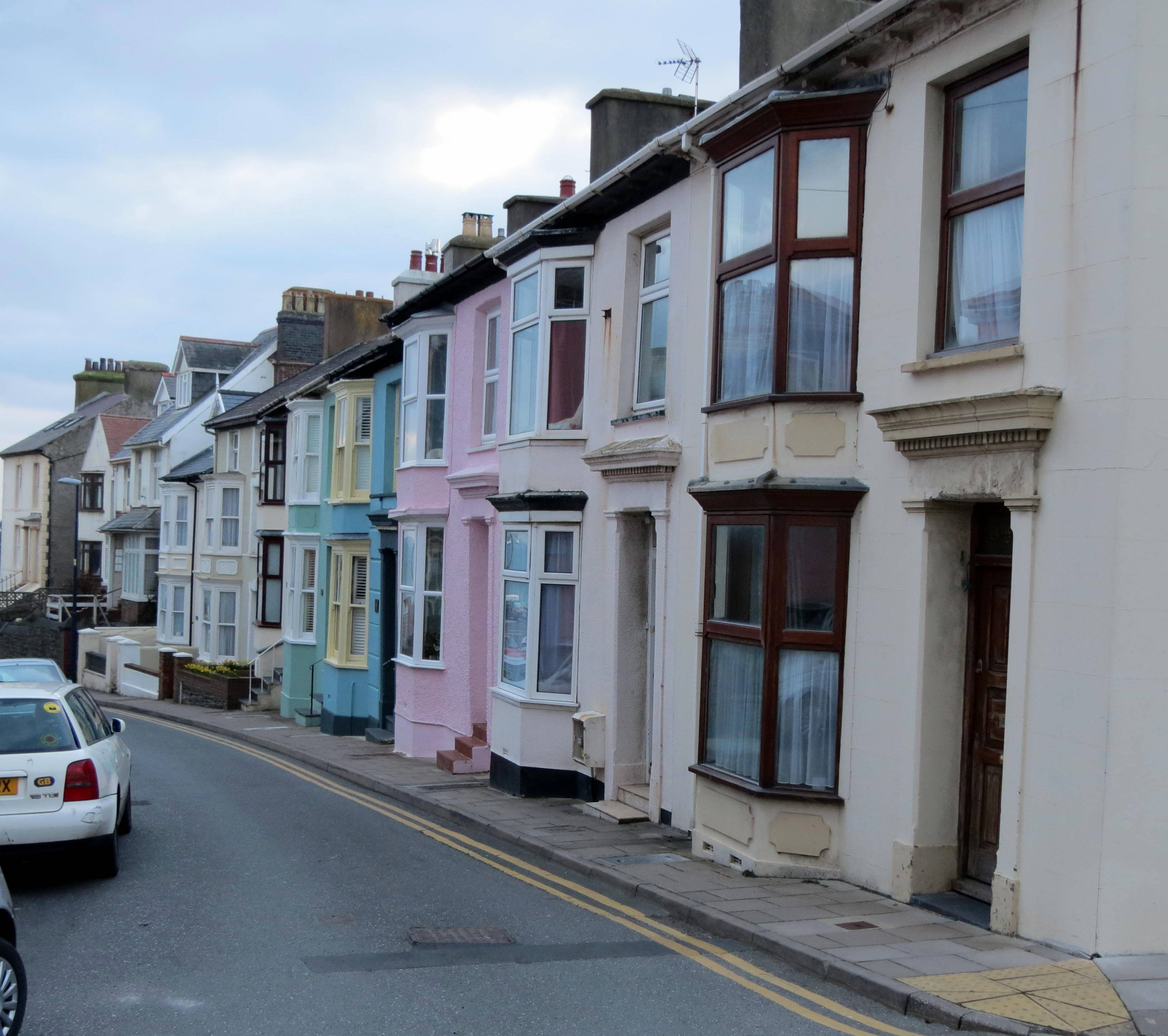 street view ,nr Aberystwyth castle ,sea fr