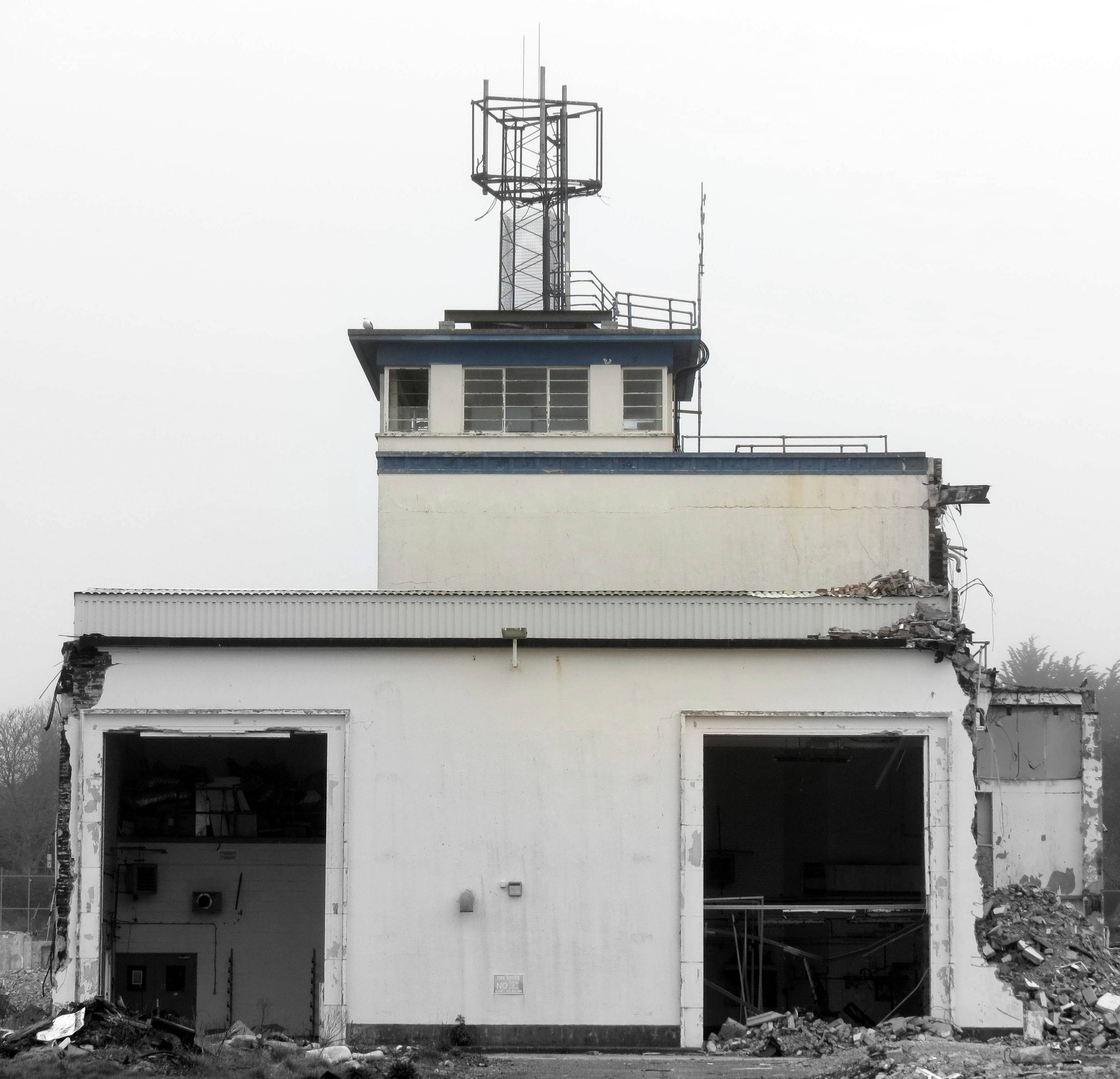 morning mist ,control tower, end of the line,