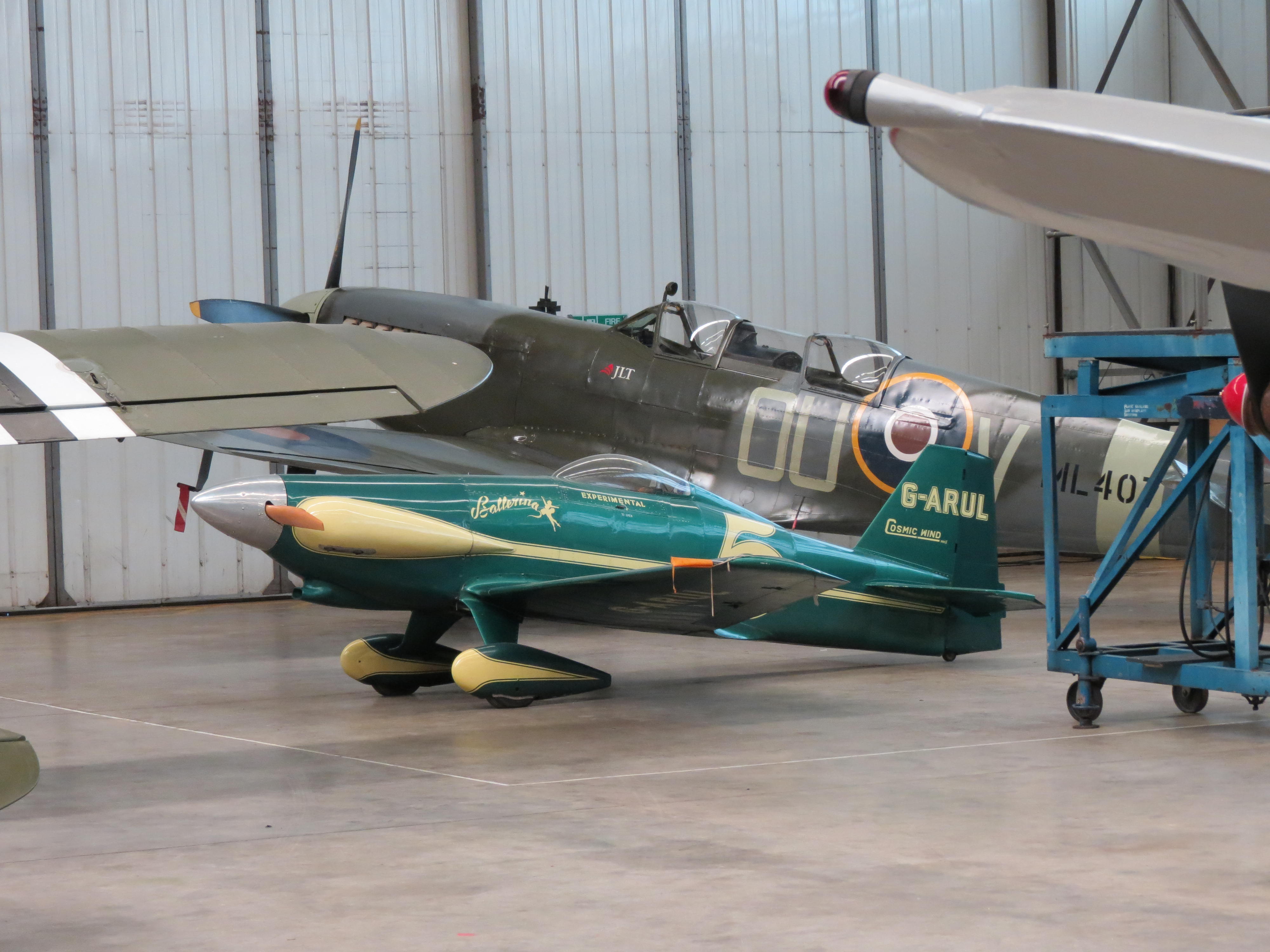 in the hanger shot ,duxford ,cosmic wind ,