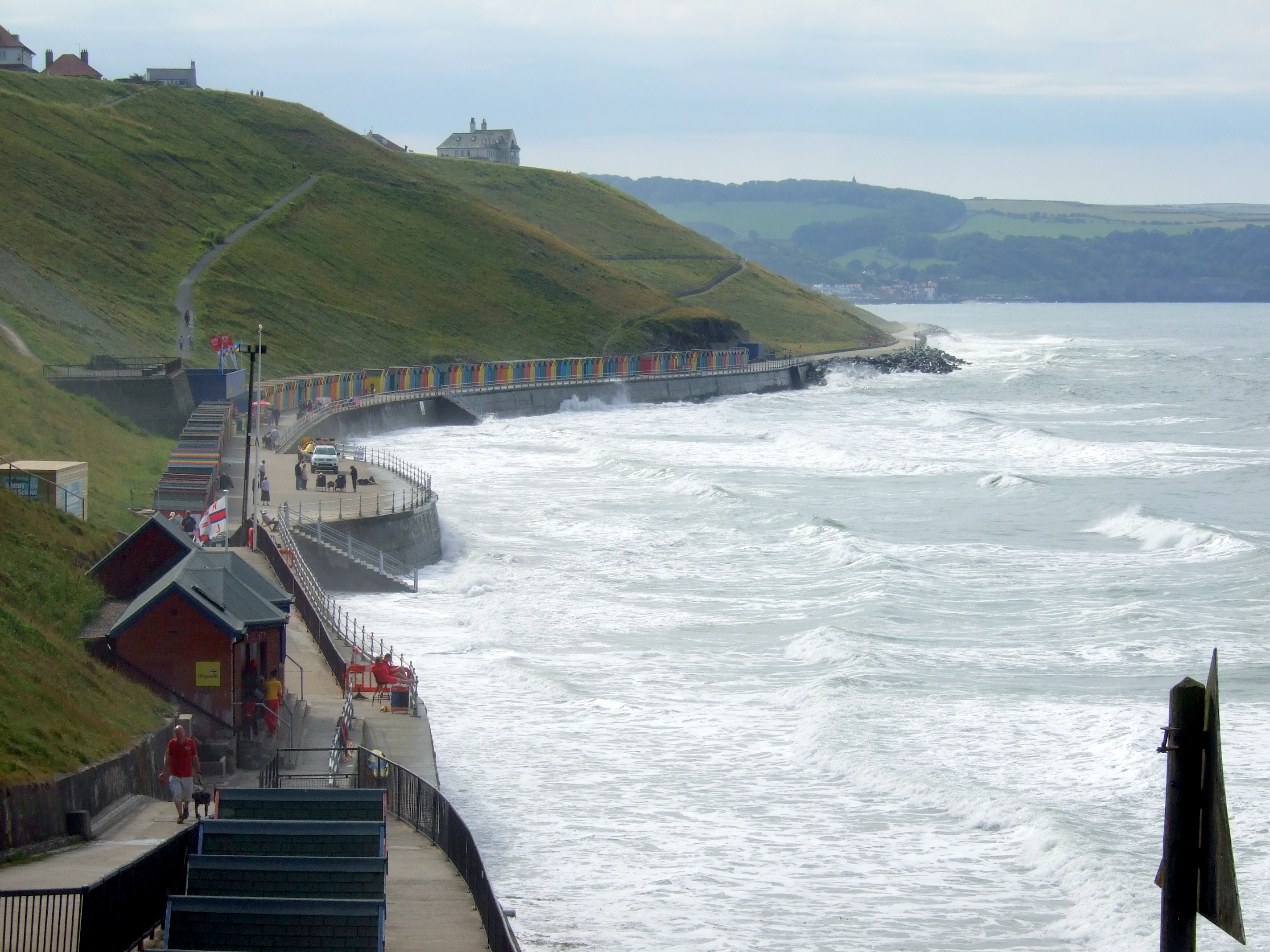 whitby sea front beach huts