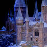 hogwarts castle in the snow, film set props.WB set