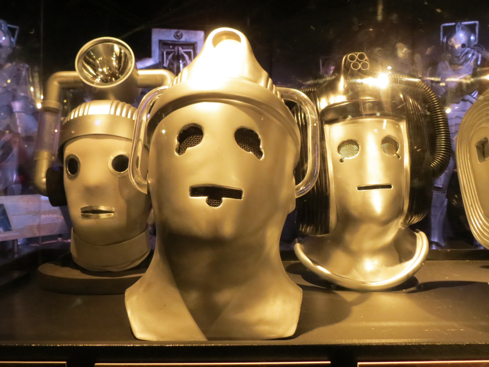 doctor who props and  sets cardiff cybermen heads