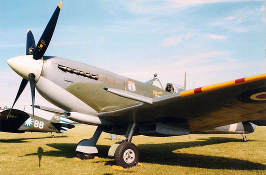 OLD FILM SCAN OF OFMC SPITFIRE MK9 MH434