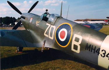 OLD FILM SCAN OF OFMC SPITFIRE MK9 MH434