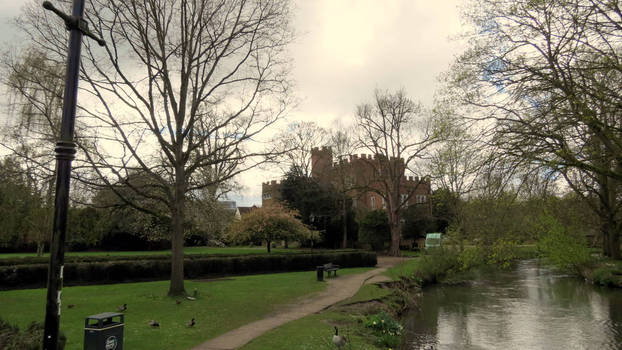 Hertford castle and river lee