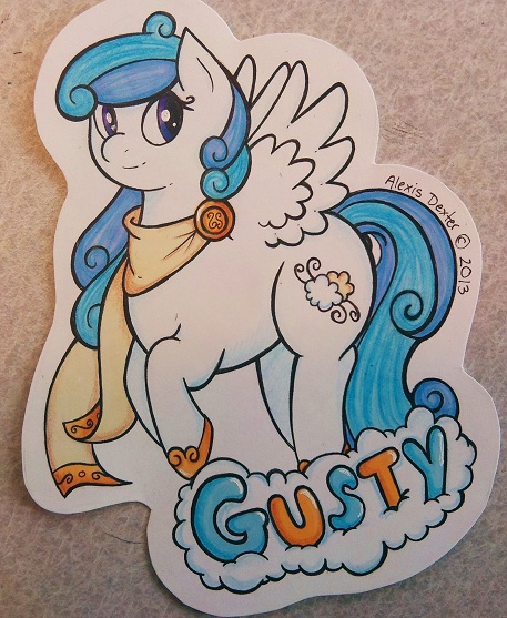 Gusty SOLD Pony Badge