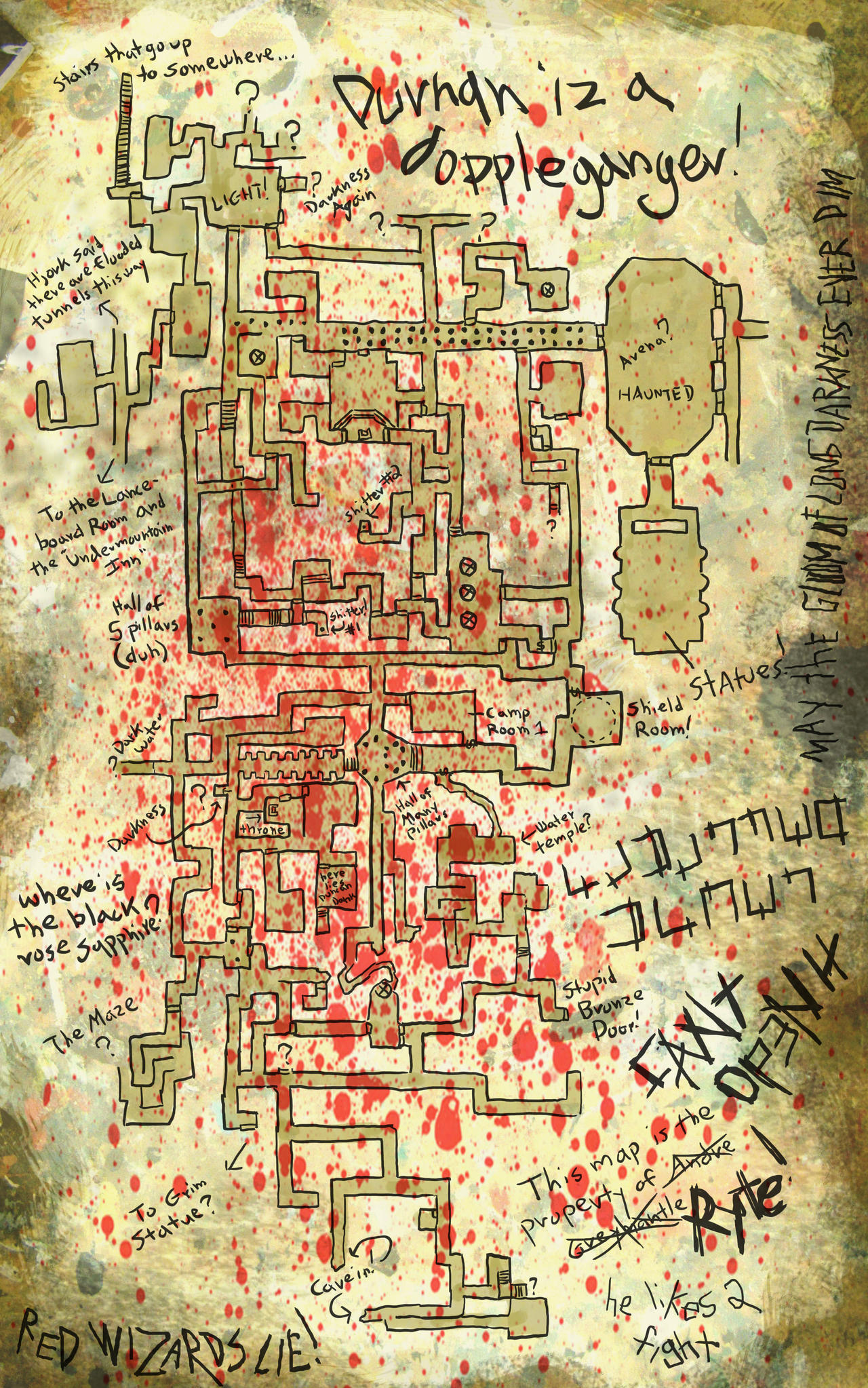Undermountain Map - Dungeon Level (player's map)