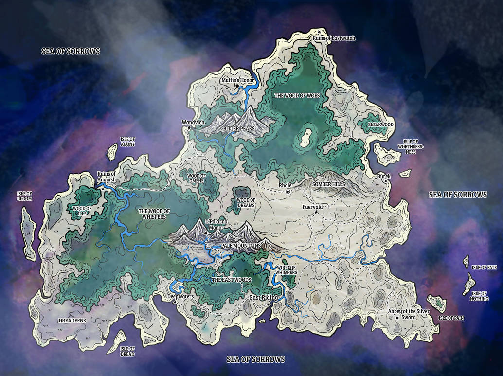 Rustoria Map Map of Ghastria by falconire on DeviantArt