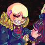 Underfell Sans capturing Frisk