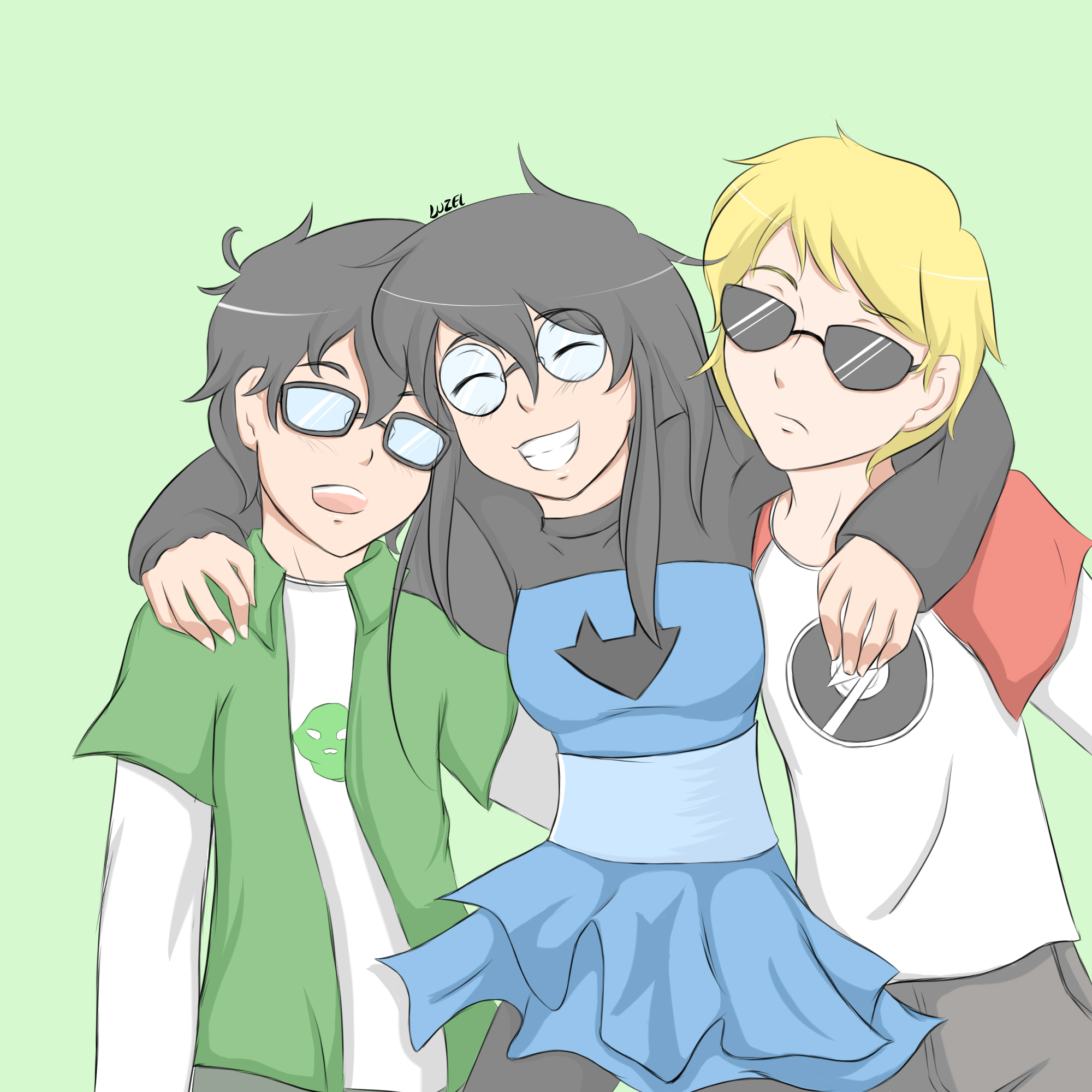 Friends homestuck-John, Jade and Dave