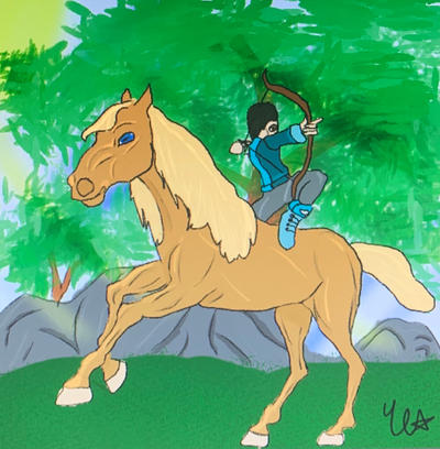 Bow riding by NovaWolfRider on DeviantArt