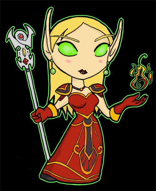 Chibi Blood Elf Mage