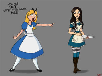 Alice vs. ALICE by NikkiWardArt