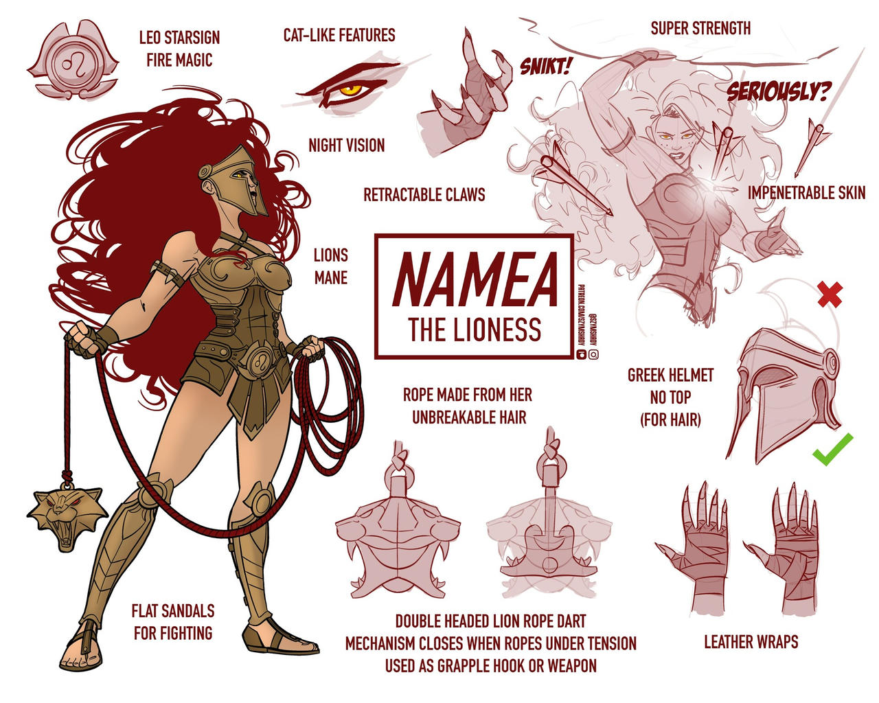 Namea the Lioness character design by szymshady on DeviantArt