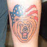 bear and american flag tattoo