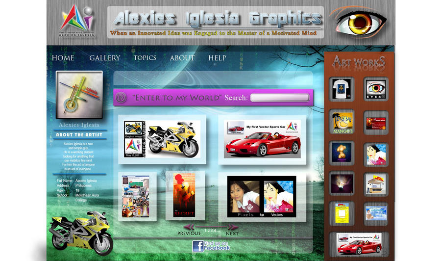 website layout by ialexies on DeviantArt