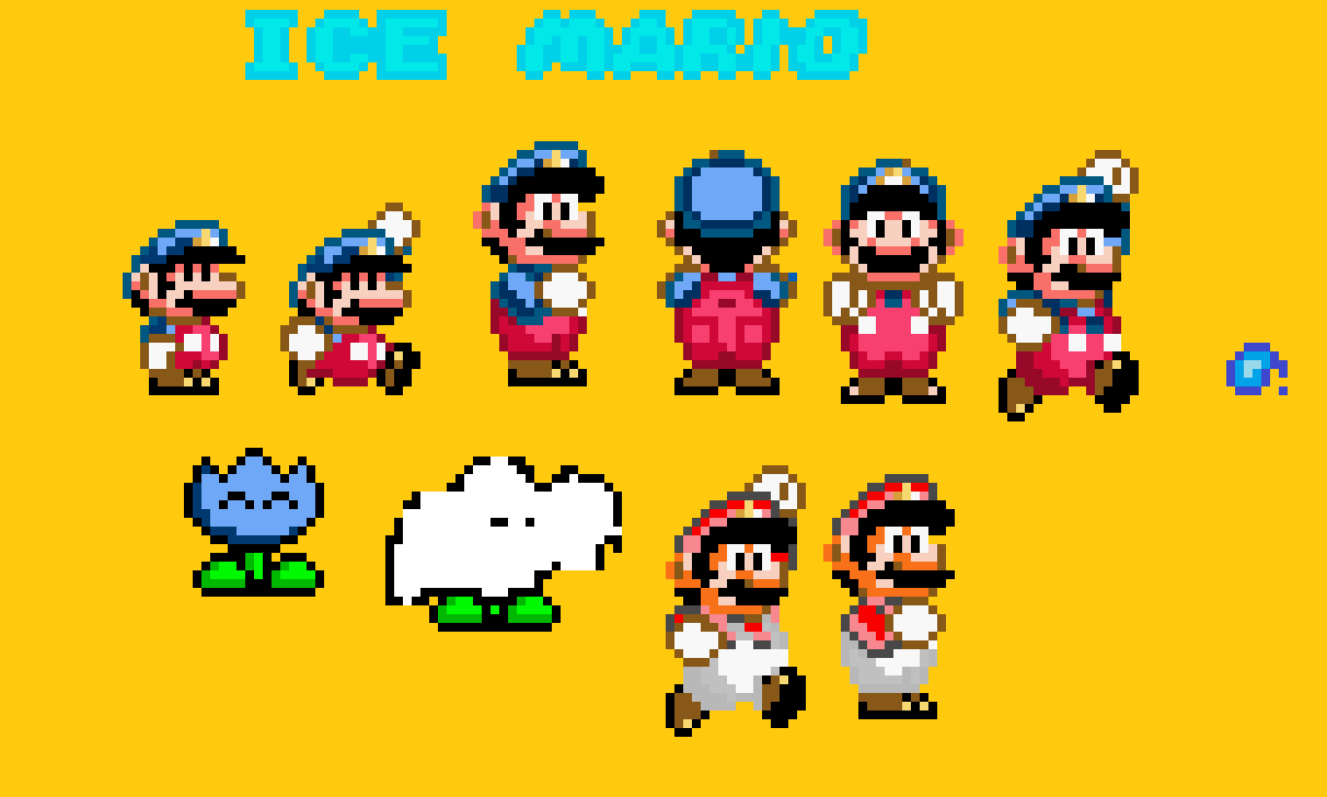 ice mario and cloud sprites by weerapong1999fans on DeviantArt