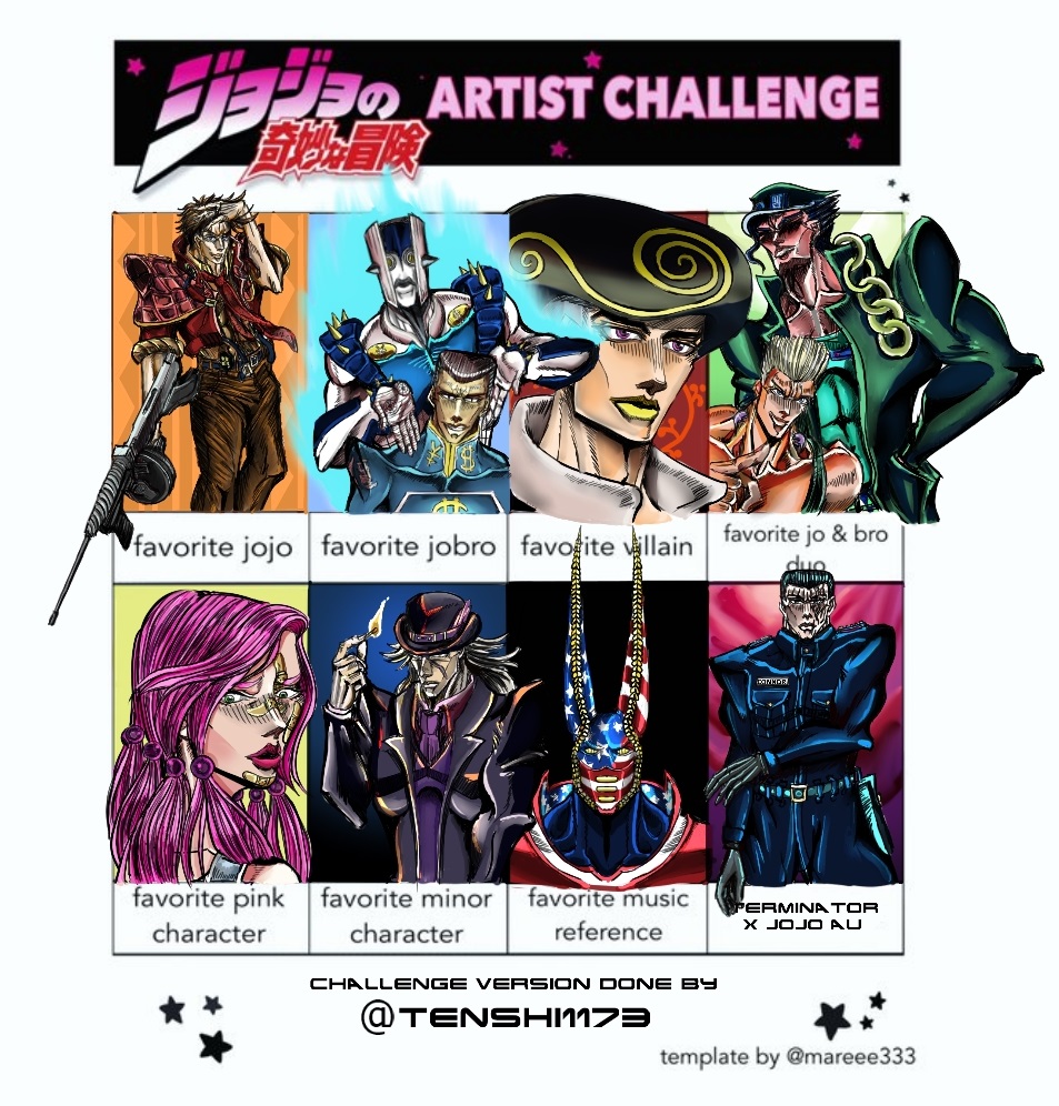 Draw your picture or original character as a jojo reference by