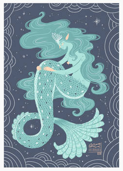 Mermaid palette illustration