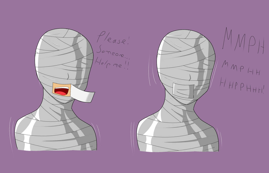 Tape face mummified by NicoMicha on DeviantArt