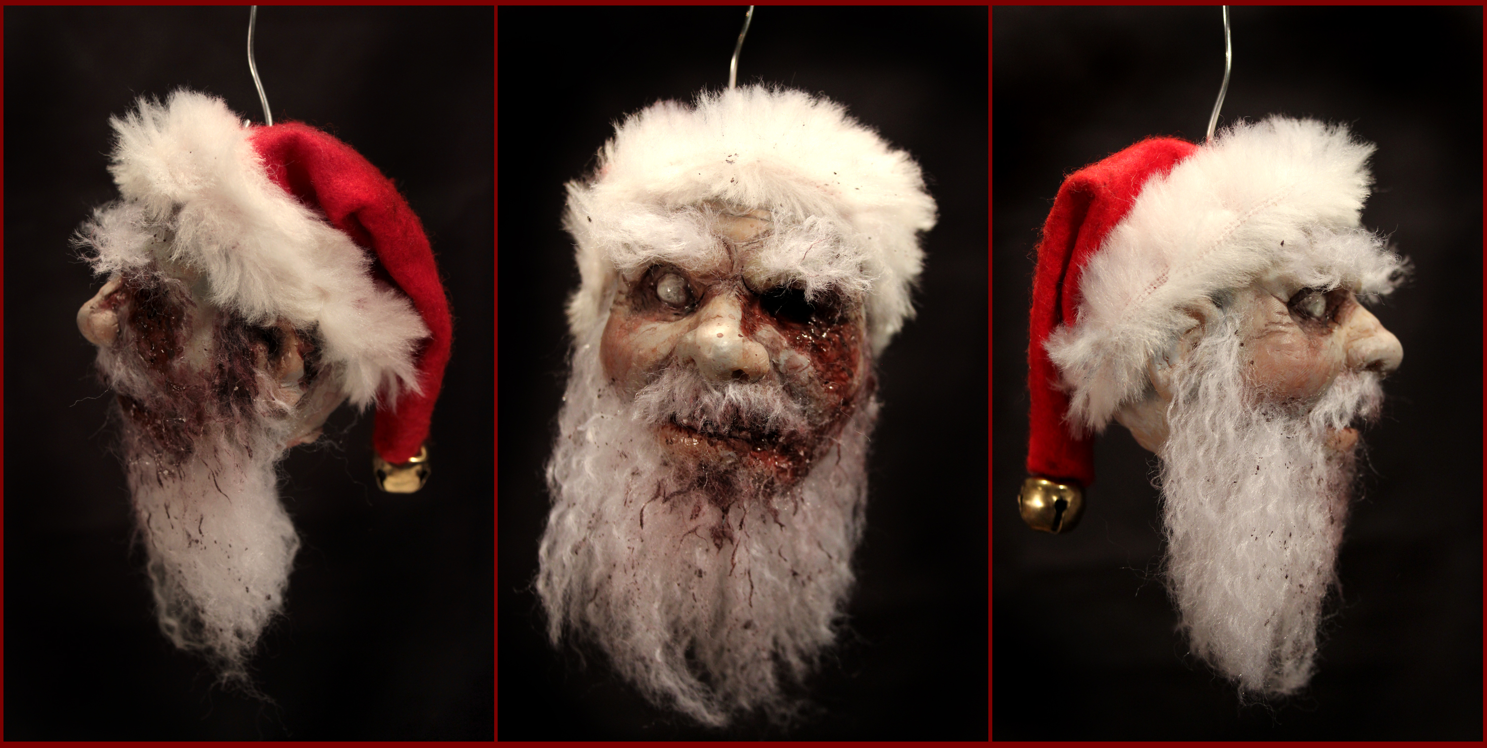 zombie claus ornament