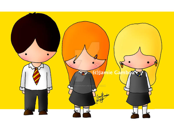 Ginny, Neville, and Luna